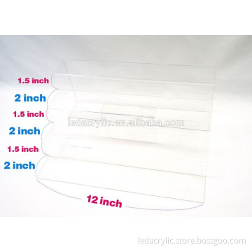 4 LEVEL ACRYLIC CLEAR STEP DISPLAY STAND